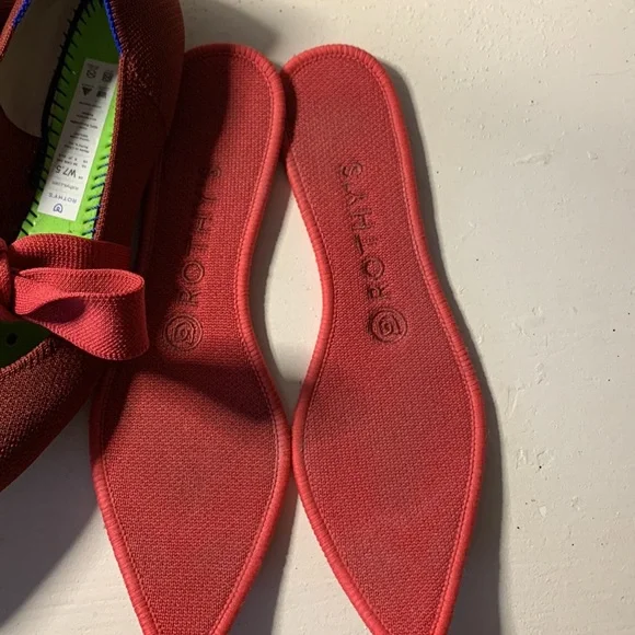 Rothy's Red Flats with Bow Detail - Picture 6 of 9